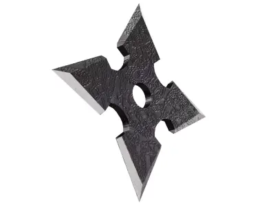 Hira Shuriken Low-poly 3D model
