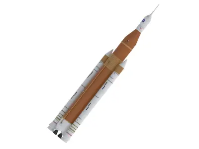 SLS Block 1 Rocket 3D model
