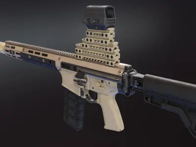 Picatinny Rail Deck Free low-poly 3D model