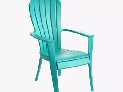 Plastic Garden Chair - Subdivision geometry Low-poly 3D model