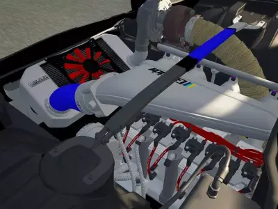 rotary 4 rotor engine 3D model