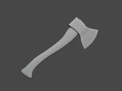 Low poly game ready axe model Low-poly 3D model