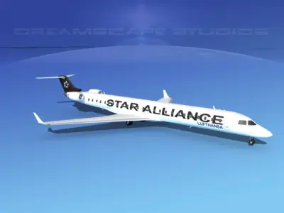 Bombardier CRJ1000 Star Alliance 3D model