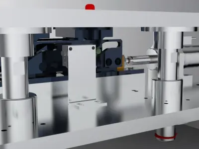 Cylinder pushing mechanism 3D model