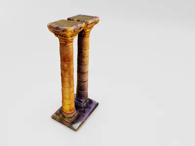 Antique Pillars of History 3D model