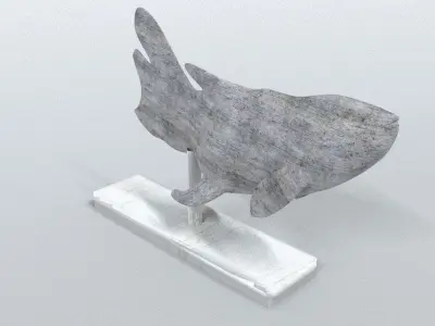 laos Koi Fish Statue Low-poly 3D model