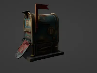 Steampunk Vintage Mailbox 3D model