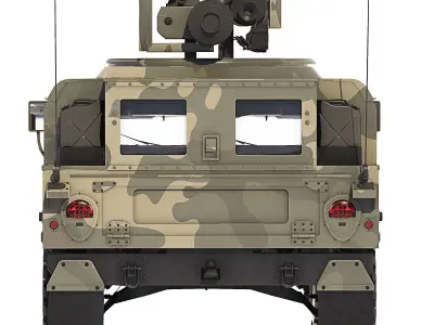 Humvee Military M242 Bushmaster 1989 3D model