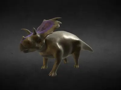 Medusaceratops Jurassic Dinosaur Low-poly 3D model