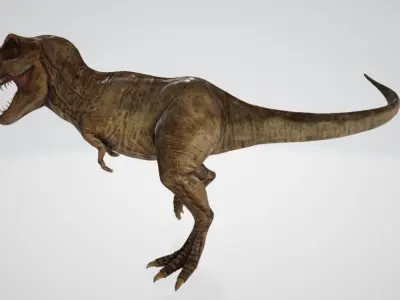 Realistic Tyrannosaurus Rex 3D Model  - Game Ready Dinosaur Low-poly 3D model