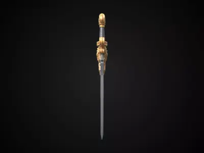 Stylized Rohan Sword - Helm Wrath - Game Ready 3D model