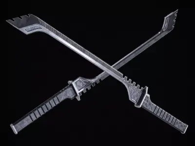 Katana V2 Sword PBR Low-poly 3D model