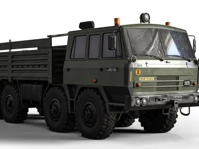 Tatra 815 8x8 Military Truck Low-poly 3D model