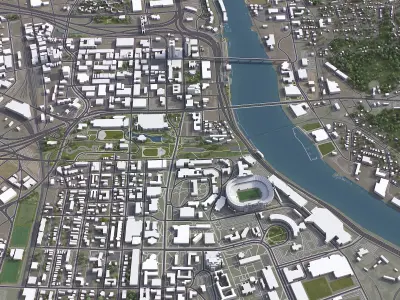 Knoxville Low-poly 3D model