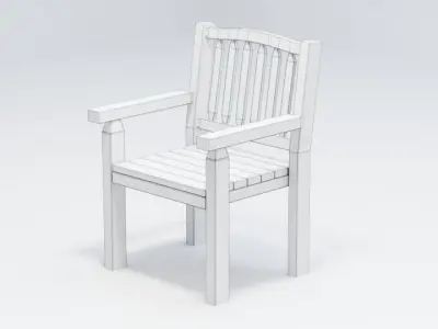 Tahawus Wooden Garden Chair 3D model
