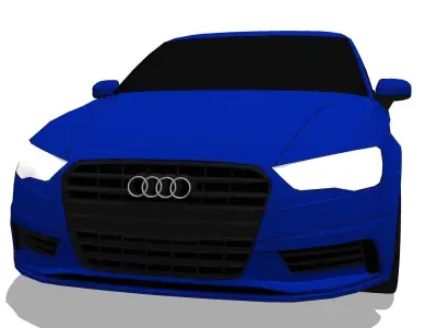 2013 Audi A3 Saloon Free low-poly 3D model