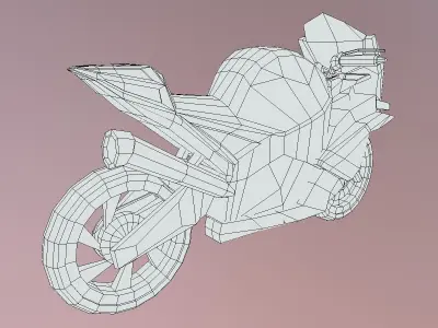 Motorcycle 3D Lowpoly Low-poly 3D model