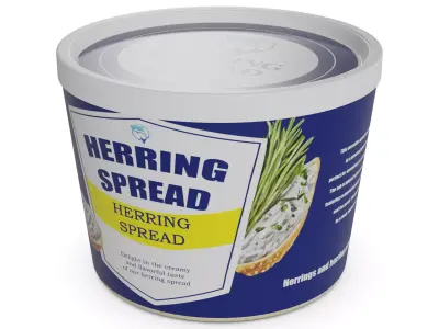 Herrings and herring products Herring Spread Low-poly 3D model