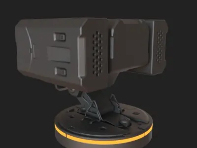 Hardsurface Sci fi Turret Design 3D model