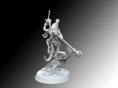 Sci-Fi Elf Hooded Mystic Miniature 3D print model