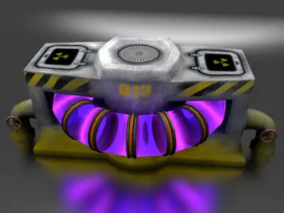 Reactor LowPoly Game Free low-poly 3D model