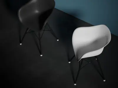 Plastic chair Free low-poly 3D model purchase