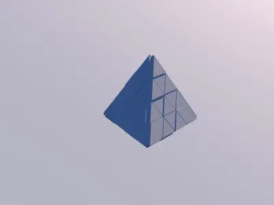 Sci Fi Object No14 - Pyramid Sphere Torus 2019 Low Poly 3D model