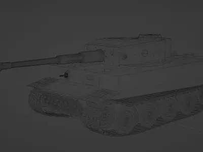 Tiger 1 Tank Low-poly 3D model