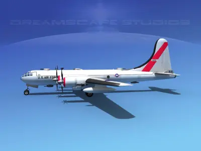 Boeing B-50 Superfortress V03 3D model