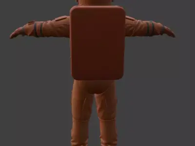 Realistic Astronaut Space Suit 3D model 10