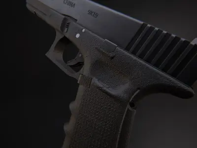 AAA Glock Game Ready PBR Low-poly 3D model