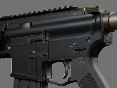 FREE HK416 M4 AR15 M16 Rifle Project Free 3D model