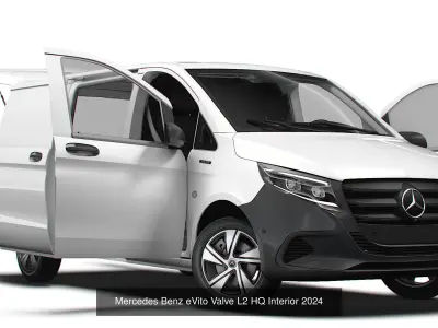 Mercedes Benz E Vito Van HQ Interior 2025 3D Model Collection