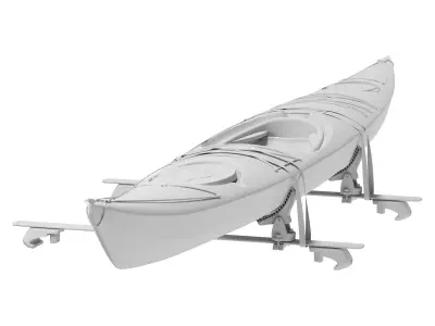 Thule WingBar EVO with Kayak 3D model