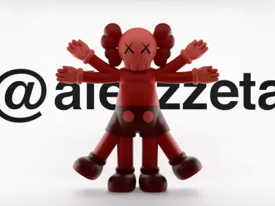 Kaws El Hombre de Vitruvio Leonardo da Vinci for Print 3D print model