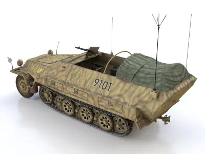 SDKFZ 251 Ausf D - Half-track - 9101 3D model