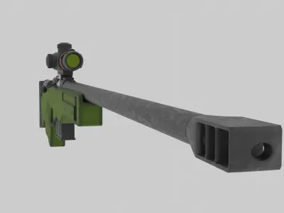 AWP 3D Model sniper rifle Free 3D model