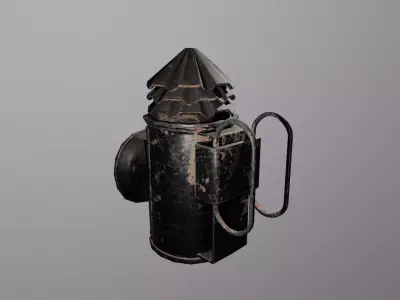 Police Lantern Low-poly 3D model