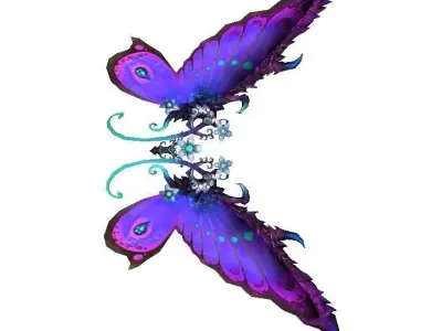 Butterfly-1 Wing Low-poly 3D model