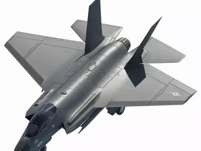 F35C fighter Low-poly 3D model