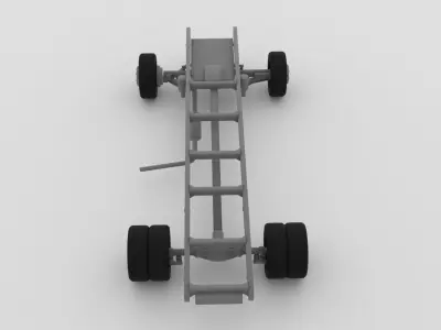 Stylized Bus Chassis High-Quality 3D Model 3D model
