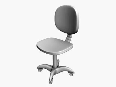 rolling chair Low-poly 3D model