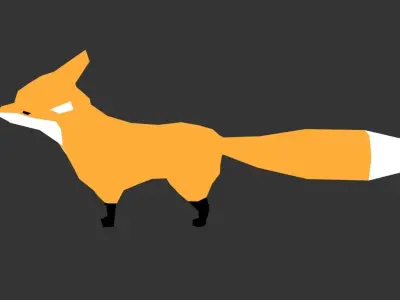 low-poly fox Low-poly 3D model