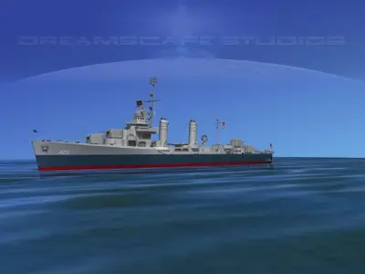 Gleaves Class Destroyer USS Gleaves DD423 3D model