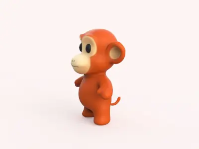 Little animal baby - Monkey cute - Character006  Low-poly 3D model