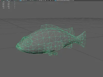 Perch Low-poly 3D model