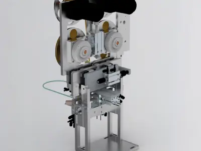 Copper foil fitting cutting mechanism 3D model