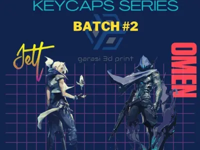 Jett Valorant Keycaps Series 3D print model