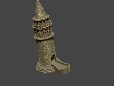 Galata Tower for Dice Game 3D print model