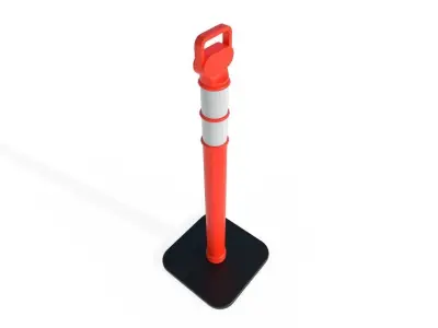 Road Cone M5 - With STL Low-poly 3D model